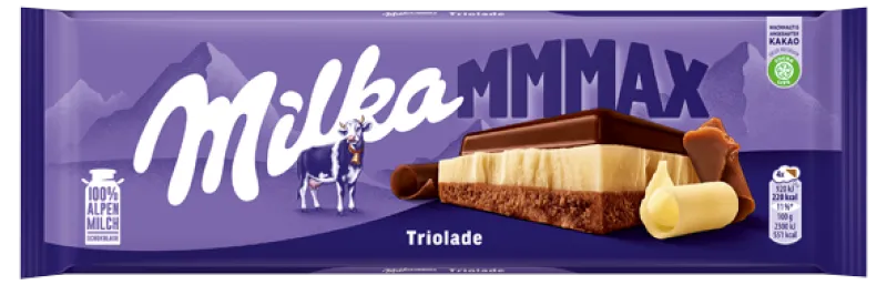 Milka Mmmax Packung von der Sorte Triolade